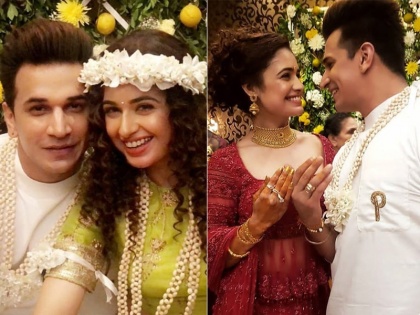 yuvika chaudhary and prince narulas mehendi celebration photos | शादी के बंधन में बंधने जा रहे हैं प्रिंस-युविका, सगाई व मेंहदी की फोटो हुई वायरल