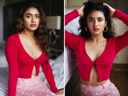 प्रिया प्रकाश वारियर ने रेड क्रॉप टॉप पहने बेडरूम कराया फोटोशूट, सोशल मीडिया पर वायरल हुई तस्वीरें