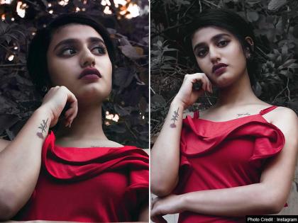 प्रिया प्रकाश वारियर के हाथ पर गुलाब का टैटू और बोल्ड अंदाज देख फैंस के उड़े होश!