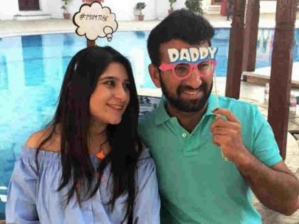 Cheteshwar Pujara and wife Puja Pabari blessed with a baby girl | स्टार बल्लेबाज चेतेश्वर पुजारा बने पापा, घर आई एक नन्ही परी!