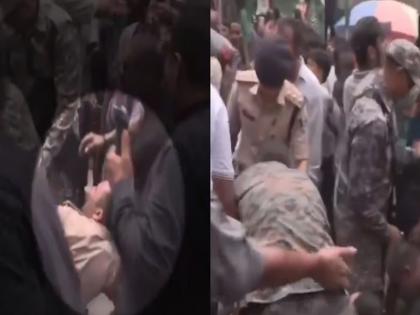 Rahul Gandhi's Car Hits Police Constable During 'Vote Adhikar Yatra' In Nawada, Bihar | VIDEO: बिहार के नवादा में 'वोट अधिकार यात्रा' के दौरान राहुल गांधी की कार ने पुलिस कांस्टेबल को मारी टक्कर, कांग्रेस नेता ने पूछा हालचाल