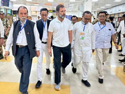 Rahul Gandhi's Convoy Stopped By Manipur Police Near Bishnupur, Says Congress | मणिपुर पुलिस ने बिष्णुपुर के पास राहुल गांधी के काफिले को रोका, कांग्रेस ने लगाया आरोप