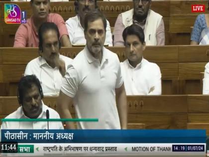 VIDEO: Rahul Gandhi and PM Modi face to face in the House regarding Hindu religion, during the speech the Prime Minister interrupted the opposition leader and said- calling the entire Hindu community violent is a serious matter | VIDEO: हिन्दू धर्म को लेकर सदन में आमने-सामने राहुल गांधी और पीएम मोदी, भाषण के दौरान प्रधानमंत्री ने विपक्ष के नेता को बीच में रोका- कहा- पूरे हिंदू समुदाय को हिंसक बताना एक गंभीर मामला