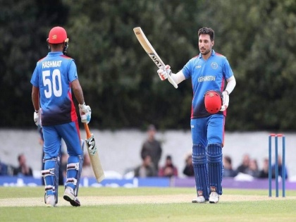 Rahmat Shah century guieds Afghanistan to rain-hit win over Scotland in 2nd ODI | रहमत शाह की 113 रन की दमदार पारी, अफगानिस्तान ने वर्षा प्रभावित वनडे में स्कॉटलैंड को हराया