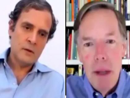 Rahul Gandhi with conversation with Nicholas Burns says I dont see that tolerance in US and India now | निकोलस बर्न्स के साथ चर्चा में राहुल गांधी ने कहा- अमेरिका और भारत में अब पहले जैसी सहिष्णुता नजर नहीं आती