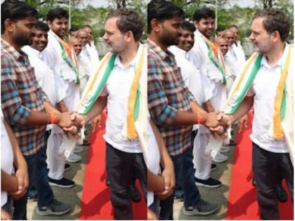 Bihar: Rahul Gandhi's photo with the nephew of Sanjeev Mukhiya, the main accused in the NEET paper leak case, is going viral, politics heats up | Bihar: राहुल गांधी का नीट पेपर लीक कांड के मुख्य आरोपी संजीव मुखिया के भतीजे के साथ फोटो हो रहा है वायरल, गरमायी सियासत Bihar: Rahul Gandhi's photo with the nephew of Sanjeev Mukhiya, the main accused in the NEET paper leak case, is going viral, politics heats up | Bihar: राहुल गांधी का नीट पेपर लीक कांड के मुख्य आरोपी संजीव मुखिया के भतीजे के साथ फोटो हो रहा है वायरल, गरमायी सियासत