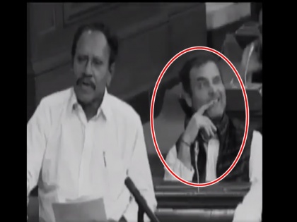 rahul gandhi winks gain in lok sabha during rafale deal, video goes viral | राफेल मुद्दे के दौरान राहुल गांधी ने सदन में मारी आंख, VIDEO हुआ वायरल