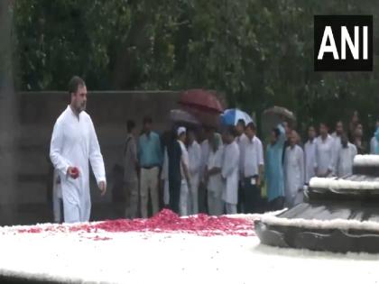 congress leader Rahul Gandhi pays floral tribute to former Prime Minister Rajiv Gandhi on his birth anniversary at Veer Bhumi today | Rajiv Gandhi Birth Anniversary 2024: राजीव गांधी की समाधि 'वीर भूमि' पहुंचे राहुल गांधी, पिता को दी श्रद्धांजलि congress leader Rahul Gandhi pays floral tribute to former Prime Minister Rajiv Gandhi on his birth anniversary at Veer Bhumi today | Rajiv Gandhi Birth Anniversary 2024: राजीव गांधी की समाधि 'वीर भूमि' पहुंचे राहुल गांधी, पिता को दी श्रद्धांजलि