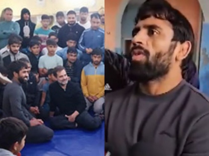 Rahul Gandhi reached Jhajjar, talked with wrestler Bajrang Punia, saw wrestlers practicing in the arena | राहुल गांधी पहुंचे झज्जर, पहलवान बजरंग पुनिया के साथ की बातचीत, अखाड़े में देखा पहलवानों का रियाज