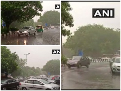 Bringing respite from scorching heat, rain lashed parts of Delhi | दिल्ली-NCR में बदला मौसम, घने बादलों के बीच धूल भरी आंधी के बाद झमाझम बारिश