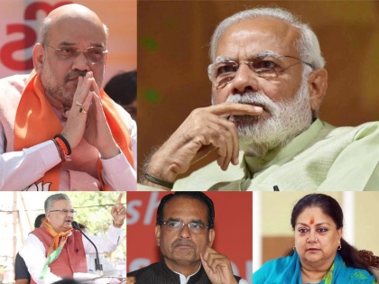 There is no consensus in BJP regarding the post of Chief Minister in Rajasthan, Madhya Pradesh and Chhattisgarh | भाजपा में मुख्यमंत्री पद को लेकर चल रही है 'एक अनार-सौ बीमार' की कहावत, जानिए किन-किन राज्यों में कौन- कौन नेता 'भागा भागा-दौड़ा दौड़ा सा' नजर आ रहा है