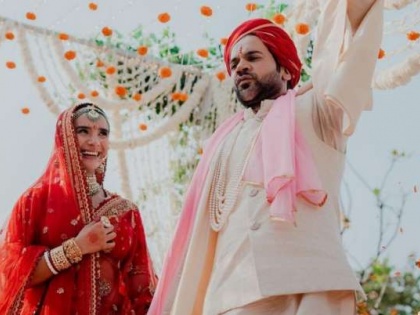 Rajkummar Rao-Patralekhaa wedding: Video of couple dancing to 'jumma chumma' goes viral | राजकुमार राव और पत्रलेखा की शादी, 'जुम्मा चुम्मा' पर डांस करते वीडियो वायरल, देखें