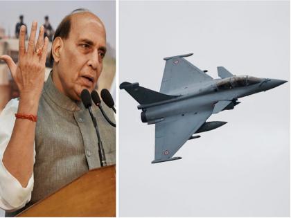 rajnath singh will receive rafale on vijayadashami and the fly in first time | दशहरे पर मिलने वाला राफेल वायुसेना की बढ़ाएगा ताकत, चंदन का तिलक लगाकर रक्षामंत्री राजनाथ भरेंगे पहली उड़ान rajnath singh will receive rafale on vijayadashami and the fly in first time | दशहरे पर मिलने वाला राफेल वायुसेना की बढ़ाएगा ताकत, चंदन का तिलक लगाकर रक्षामंत्री राजनाथ भरेंगे पहली उड़ान