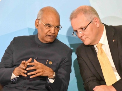 President Kovind met Prime Minister Morrison during his visit to Australia, signing five agreements | राष्ट्रपति कोविंद ने ऑस्ट्रेलिया यात्रा के दौरान प्रधानमंत्री मॉरीसन से मुलाकात की, पांच समझौतों पर हस्ताक्षर