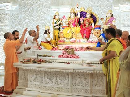 UP CM Yogi Adityanath Witnesses 'Pran Pratishtha' At Ayodhya’s Shri Ram Darbar, Calls It 'Ek Bharat Shreshth Bharat' | WATCH: अयोध्या मंदिर में श्री राम दरबार सहित अष्ट देवालयों में पवित्र देव विग्रहों की प्राण-प्रतिष्ठा कार्यक्रम के साक्षी बने योगी आदित्य नाथ UP CM Yogi Adityanath Witnesses 'Pran Pratishtha' At Ayodhya’s Shri Ram Darbar, Calls It 'Ek Bharat Shreshth Bharat' | WATCH: अयोध्या मंदिर में श्री राम दरबार सहित अष्ट देवालयों में पवित्र देव विग्रहों की प्राण-प्रतिष्ठा कार्यक्रम के साक्षी बने योगी आदित्य नाथ