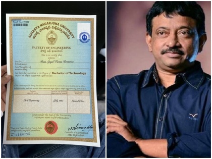 Ram Gopal Varma got his B.Tech degree after 37 years shared on Twitter super thrilled | इंजीनियरिंग को पेशा नहीं बनाना चाहते थे, 37 साल बाद अपनी बीटेक की डिग्री पाकर रोमांचित हुए राम गोपाल वर्मा, जानें क्या कहा?