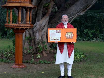 Ram Mandir 6 stamps which include Ram Temple, Lord Ganesh, Lord Hanuman, Jatayu, Kevatraj and Ma Shabri see video Sun's rays and 'Chaupai', 48 page book covers more than 20 countries | Ram Mandir: राम मंदिर, भगवान गणेश, हनुमान, जटायु, केवटराज और मां शबरी पर छह डाक टिकट जारी, सूर्य की किरणें और ‘चौपाई’ पर चर्चा, 48 पृष्ठों की पुस्तक में 20 से अधिक देश शामिल Ram Mandir 6 stamps which include Ram Temple, Lord Ganesh, Lord Hanuman, Jatayu, Kevatraj and Ma Shabri see video Sun's rays and 'Chaupai', 48 page book covers more than 20 countries | Ram Mandir: राम मंदिर, भगवान गणेश, हनुमान, जटायु, केवटराज और मां शबरी पर छह डाक टिकट जारी, सूर्य की किरणें और ‘चौपाई’ पर चर्चा, 48 पृष्ठों की पुस्तक में 20 से अधिक देश शामिल