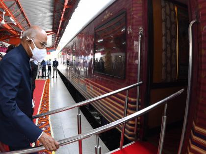 President ram nath Kovind special Presidential train Kanpur first time birthplace Governor and CM will welcome | विशेष ट्रेन से गांव रवाना हुए राष्ट्रपति रामनाथ कोविंद, पहली बार जा रहे जन्मस्थान, राज्यपाल और सीएम करेंगे स्वागत