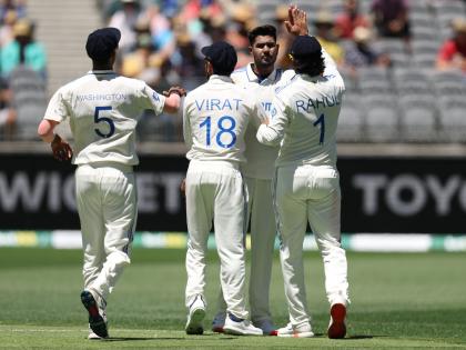 IND vs AUS 1st Test Day 2 Live Score India lead 46 harshit rana 3 jasprit bumrah 5 siraz 2 wickets Lowest 1st inngs totals for which India achieved a lead | IND vs AUS 1st Test Day 2 Score: बुमराह 5, राणा 3 और सिराज ने झटके 2 विकेट, भारत को 46 की बढ़त और मेहमान 104 पर ऑल आउट