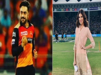SRH vs KKR IPL 2021 Rashid Khan Ben Cutting wife engage in banter | IPL 2021: मैच से पहले केकेआर के खिलाड़ी की पत्नी से उलझे राशिद खान, सोशल मीडिया पर हुई बहस और फिर...