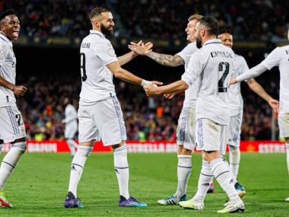 Copa del Rey Football Tournament 2023 Karim Benzema Another hat-trick Real Madrid thrash arch-rivals Barcelona 4-0 final clash Osasuna on May 6 see video | Copa del Rey Football Tournament 2023: बेंजेमा की एक और हैट्रिक, रियाल मैड्रिड ने चिर प्रतिद्वंदी बार्सिलोना को 4-0 से रौंदा, छह मई को ओसासुना से फाइनल भिड़ंत