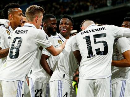Champions League Karim Benzema and Vinicius Junior's juggling Real Madrid take 2-0 lead over Chelsea in quarter-final first leg see video | Champions League: बेंजेमा और विनीसियस की जुगलबंदी, क्वार्टर फाइनल के पहले चरण में रीयाल मैड्रिड ने चेल्सी पर 2-0 की बढ़त बनाई Champions League Karim Benzema and Vinicius Junior's juggling Real Madrid take 2-0 lead over Chelsea in quarter-final first leg see video | Champions League: बेंजेमा और विनीसियस की जुगलबंदी, क्वार्टर फाइनल के पहले चरण में रीयाल मैड्रिड ने चेल्सी पर 2-0 की बढ़त बनाई