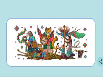 Google Doodle Google celebrating 76th Republic Day shows Indian wildlife culture through doodle | Google Doodle: 76वें गणतंत्र दिवस का जश्न मना रहा गूगल, डूडल के जारिए दिखाई भारतीय वन्यजीव संस्कृति