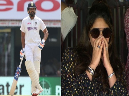 Valentine Day Gift Twitter Fans Thank Rohit Sharma Wife Ritika After Hitman Slams Century in 2nd Test in Chennai | Ind vs Eng: 'हिटमैन' रोहित शर्मा के शतक जड़ते ही खुशी से झूम उठी पत्नी, फैंस ने कहा- रितिका को मिल गई वैलेंटाइन डे गिफ्ट