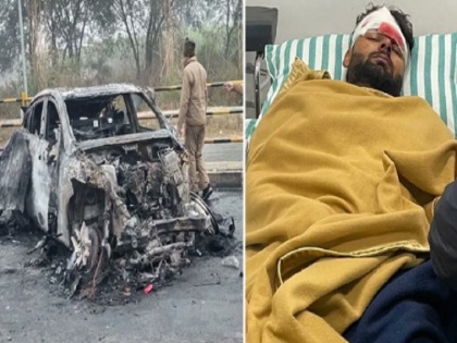 Rishabh Pant injured in road accident, hospitalized, car caught fire after accident | ऋषभ पंत सड़क दुर्घटना में घायल, अस्पताल में किए गए भर्ती, हादसे के बाद कार में लगी भीषण आग