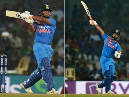 Rishabh Pant's incredible one handed six against Windies in 3rd T20 Match | Video: ऋषभ पंत ने एक हाथ से लगाया छक्का, दर्शकों से लेकर कमेंटेटर तक सभी हुए हैरान