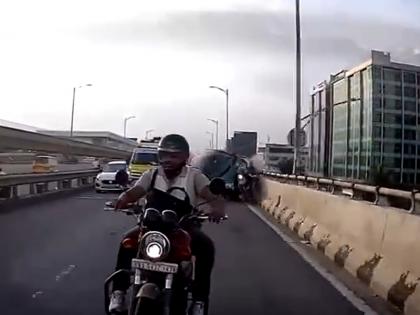 Bengaluru Accident Video viral car rider was making way for the ambulance when he collided with the bike | Bengaluru Accident Video: एम्बुलेंस जाने के लिए कार सवार बना रहा था रास्ता, तभी बाइक से हुई टक्कर; दिल दहला देने वाला वीडियो वायरल