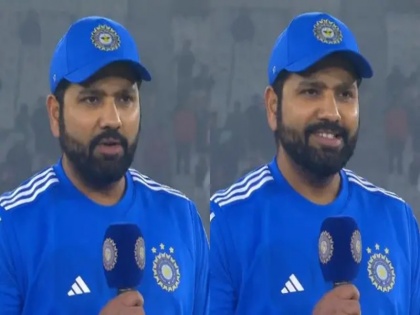 IND vs AFG, 1st T20I After winning the toss, captain Rohit Sharma forgot the name of this team player, you will not be able to stop laughing after watching the video | WATCH: टॉस जीतने के बाद कप्तान रोहित शर्मा भूले टीम के इस खिलाड़ी का नाम, वीडियो को देख आप भी नहीं रोक पाएंगे हंसी