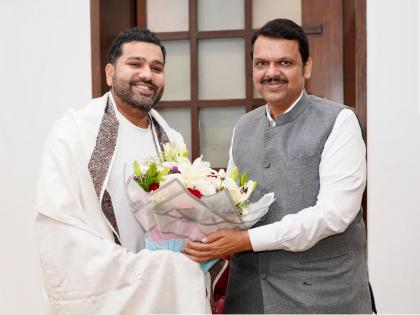 Rohit Sharma met Maharashtra CM Devendra Fadnavis speculation of joining politics after retiring from Test cricket | Maharashtra: सीएम देवेंद्र फडणवीस से मिले रोहित शर्मा, टेस्ट क्रिकेट से संन्यास लेने के बाद सियासत में शामिल होने की अटकलें...