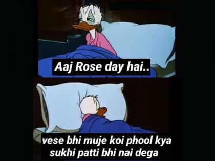 rose day 2020 funny memes an jokes posts share by singles on social media | Rose Day: 'रोज डे' पर छलका सिंगल्स का दर्द, कहा- 'गुलाब ना सही, कोई गुलाब जामुन ही दे दो'- पढ़िए ऐसे ही मजेदार मीम्स
