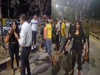 Drunk Russian woman created a ruckus after hitting 3 people, arrested | VIDEO | चोरी फिर सीना जोरी: नशे में धुत रसियन युवती ने 3 लोगों को टक्कर मारने के बाद किया हंगामा, गिरफ्तार | VIDEO Drunk Russian woman created a ruckus after hitting 3 people, arrested | VIDEO | चोरी फिर सीना जोरी: नशे में धुत रसियन युवती ने 3 लोगों को टक्कर मारने के बाद किया हंगामा, गिरफ्तार | VIDEO