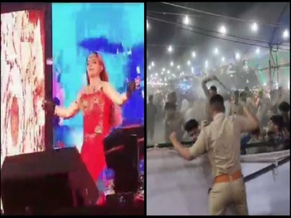 Crowd Goes Berserk After Seeing Russian Dancer In UP's Jhansi; Police Lathi-Charge To Control Unruly Mob | VIDEO: यूपी के झांसी में रशियन डांसर को देख बेकाबू हुई भीड़, काबू पाने के लिए पुलिस ने किया लाठीचार्ज