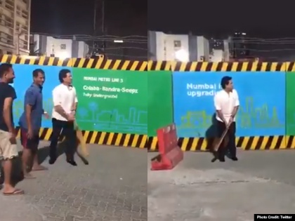 Sachin Tendulkar play gully cricket in mumbai, video goes viral | सचिन तेंदुलकर ने कार से उतरकर मुंबई में खेला गली क्रिकेट, वीडियो हुआ वायरल