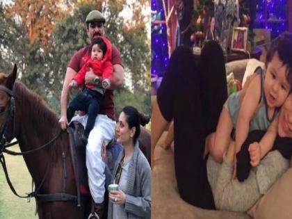 taimur ali khan first birthday celebration photos | मौसी की गोद में तो कभी पापा के साथ हॉर्स राइडिंग, तैमूर ने कुछ ऐसे मनाया पहला बर्थडे