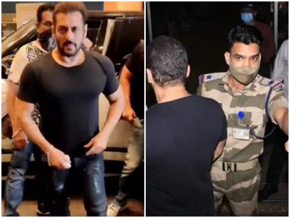 CISF official stops Salman Khan outside the Mumbai airport officer watch video | VIDEO: बिना जांच के ही एयरपोर्ट परिसर में घुस रहे थे सलमान खान, अधिकारी ने गेट पर ही रोक लिया