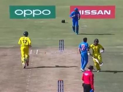ICC penalises Australia U-19 batsman Sam Fanning for deliberate elbow contact with Indian pacer | ऑस्ट्रेलियाई खिलाड़ी ने भारतीय तेज गेंदबाज को जानबूझकर मारी थी कोहनी, अब ICC ने दी ये सजा