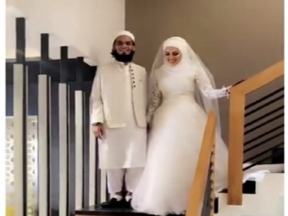 Sana khan bigg boss 6 fame marries to Maulana mufti anas in Surat video goes viral | फिल्मी दुनिया छोड़ सना खान ने मौलाना मुफ्ती अनस से किया निकाह, सोशल मीडिया पर वायरल हुआ वीडियो