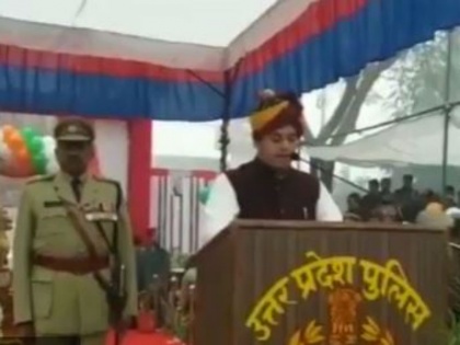 UP minister Sandeep singh says, we are celebrating 59th Republic Day | वीडियोः योगी सरकार के मंत्री संदीप सिंह की फिसली जुबान, बोले- आज मना रहे हैं 59वां गणतंत्र दिवस