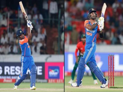 IND vs BAN 3rd T20I india records its highest PowerPlay score in T20Is | IND vs BAN : संजू और सूर्या ने बांग्लादेशी गेंदबाजों का बनाया भूत, T20I में टीम इंडिया ने बनाया अपना सर्वोच्च पावरप्ले स्कोर