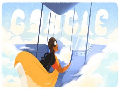 google celebrate to being a first woman pilot of aircraft sarla thukral birthday with a adorable doodle | Google Doodle: सरला ठकराल पर गूगल ने बनाया है आज का डूडल, भारत की पहली महिला पायलट, जानिए इनके बारे में