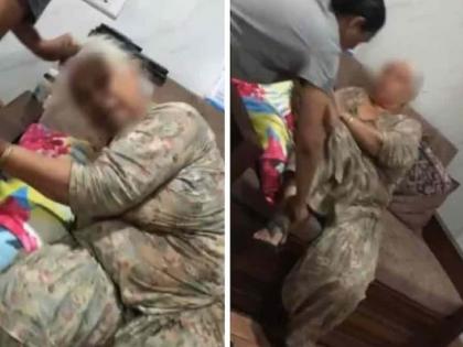 watch Gurdaspur bahu saas case Why mom hitting grandma pulling hair hitting her steel glass slapping her grandson made video and made it viral | दादी को क्यों मार रही मम्मी?, सास के बाल खींचते, स्टील के गिलास से वार करते और थप्पड़ मारते, पोता ने वीडियो बनाया और किया वायरल