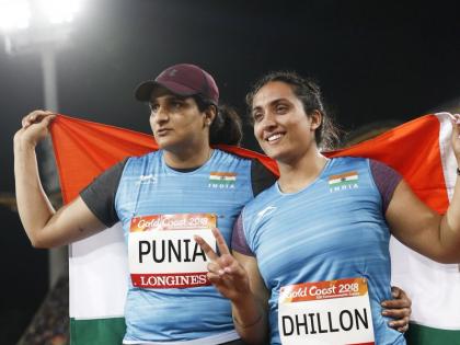 CWG 2018: Seema Punia Wins Silver and Navjeet Dhillon bronze in Discus throw | CWG 2018: सीमा पुनिया ने डिस्कस थ्रो में जीता सिल्वर, नवजीत ढिल्लन ने ब्रॉन्ज