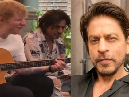WATCH ED Sheeran sing a song for Shahrukh Khan King Khan became a fan of the singer video viral | ED Sheeran ने शाहरुख खान के लिया गाया गाना, किंग खान हुए सिंगर के फैन; वीडियो वायरल