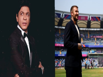 Footballer David Beckham reached Shahrukh Khan's house for a grand welcome King Khan himself came forward to host the special guest | शाहरुख खान के घर पहुंचे फुटबॉलर डेविड बेकहम का ग्रेंड वेलकम, स्पेशल गेस्ट की मेजबानी खुद आगे आए किंग खान