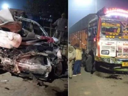 Shahjahanpur accident Family come wedding mourning house Car-truck collision Riyajul, Aamna, Gudiya, Tamanna and Noor died, 5 seriously injured | Shahjahanpur accident: कार-ट्रक टक्कर, रियाजुल, आमना, गुड़िया, तमन्ना और नूर की मौत, 5 गंभीर घायल, शादी में आया था परिवार, घर में मातम?