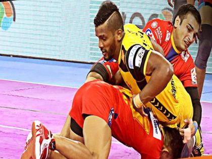Pro Kabaddi League 2019: Telugu Titans play 20-20 draw with UP Yoddha | PKL 2019: यूपी के खिलाफ तेलुगू टाइटंस को एक गलती पड़ी भारी, मैच जीतने के बाद ड्रॉ से करना पड़ा संतोष